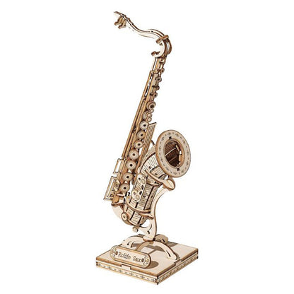 Rolife Saxophone 3D Wooden Puzzle (TG309) | Classic Musical Instrument Display Model