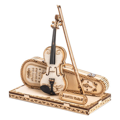 ROKR Violin Capriccio 3D Wooden Puzzle (TG604K) | Easy DIY Violin Display Model