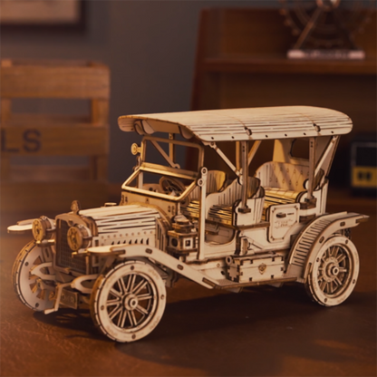 ROKR Vintage Car 3D Wooden Puzzle (MC801) | 1:15 Scale Model Kit