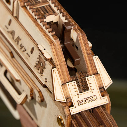 ROKR AK-47 Assault rifle 3D Wooden Puzzle (LQ901) | Mechanical Model