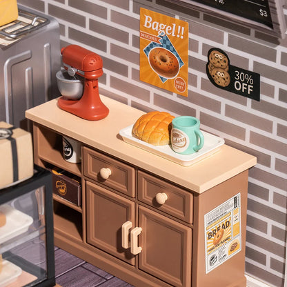 Rolife Super Creator Golden Wheat Bakery DIY Miniature House Kit (DW005) | 1:24 Scale