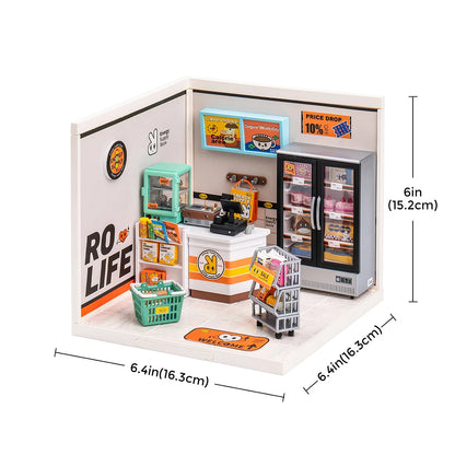 Rolife Super Creator Energy Supply Store DIY Miniature House Kit (DW002) | 1:24 Scale