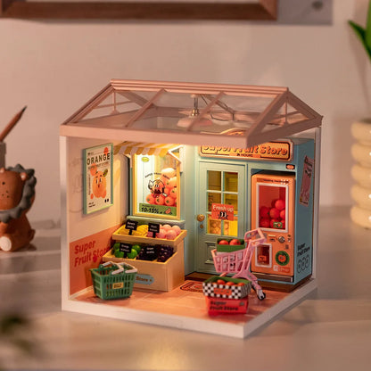 Rolife Super Creator Super Fruit Store DIY Miniature House Kit (DW003) | 1:24 Scale