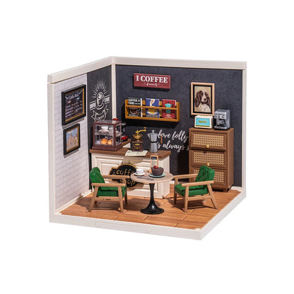 Rolife Super Creator Daily Inspiration Cafe DIY Miniature House Kit (DW001) | 1:24 Scale