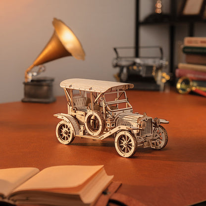 ROKR Vintage Car 3D Wooden Puzzle (MC801) | 1:15 Scale Model Kit