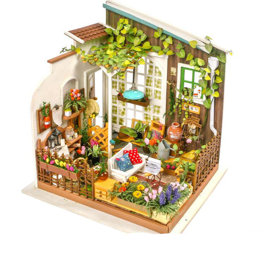 Robotime 1:24 DIY Miniature Mini Dollhouse Kit Home Decor Miller's Garden DG108