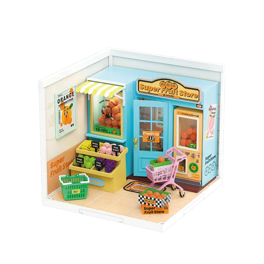 Rolife Super Creator Super Fruit Store Plastic DIY Miniature House Kit DW003 Toy Gift for Children Adult