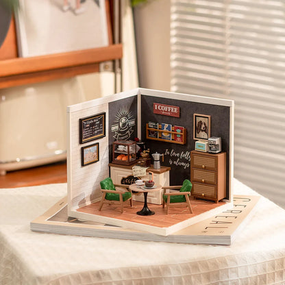 Rolife Super Creator Daily Inspiration Cafe DIY Miniature House Kit (DW001) | 1:24 Scale
