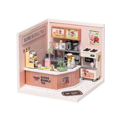 Rolife Super Creator Double Joy Bubble Tea DIY Miniature House Kit (DW006) | 1:24 Scale