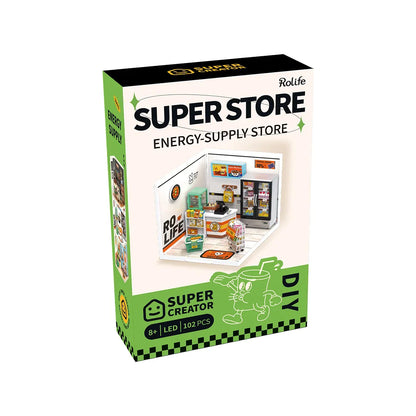 Rolife Super Creator Energy Supply Store DIY Miniature House Kit (DW002) | 1:24 Scale
