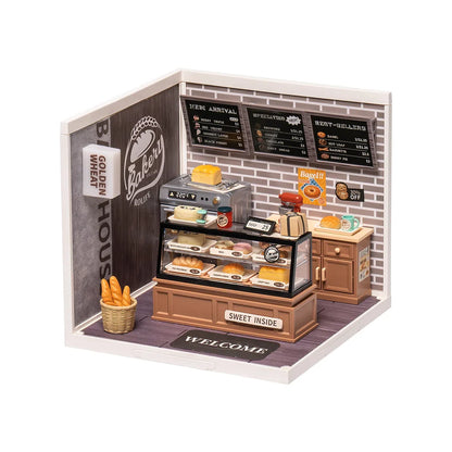 Rolife Super Creator Golden Wheat Bakery DIY Miniature House Kit (DW005) | 1:24 Scale