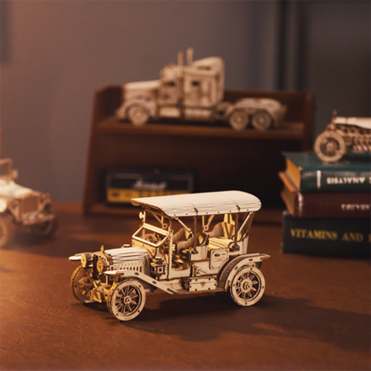 ROKR Vintage Car 3D Wooden Puzzle (MC801) | 1:15 Scale Model Kit