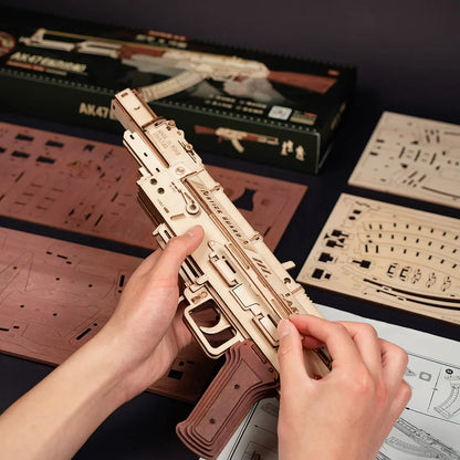ROKR AK-47 Assault rifle 3D Wooden Puzzle (LQ901) | Mechanical Model