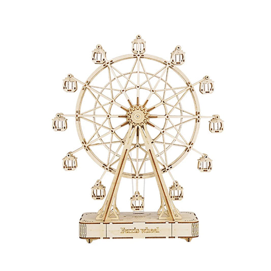 Rolife Ferris Wheel 3D Wooden Puzzle Music Box TGN01 Model Building Block Kits Assembly Toy Gift for Children Adult