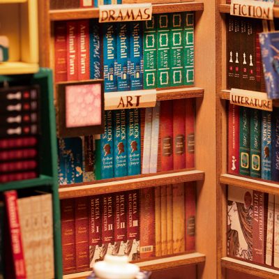 Rolife Bookstore DIY Book Nook Shelf Insert Kit (TGB07) | Touch Light