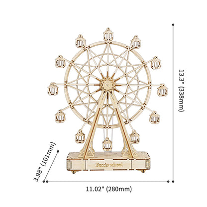 Rolife Ferris Wheel 3D Wooden Puzzle Music Box (TGN01) | Wind-Up Melody