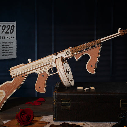 ROKR Submachine Gun 3D Wooden Puzzle (LQB01) | Mechanical Model