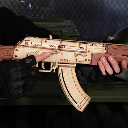 ROKR AK-47 Assault rifle 3D Wooden Puzzle (LQ901) | Mechanical Model
