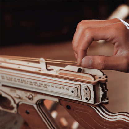 ROKR Submachine Gun 3D Wooden Puzzle (LQB01) | Mechanical Model