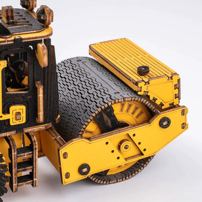 ROKR Road Roller 3D Wooden Puzzle (TG701K) | DIY Engineering Vehicle Model