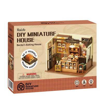 Rolife Becka’s Baking House DIY Miniature House Kit (DG161) | 1:18 Scale