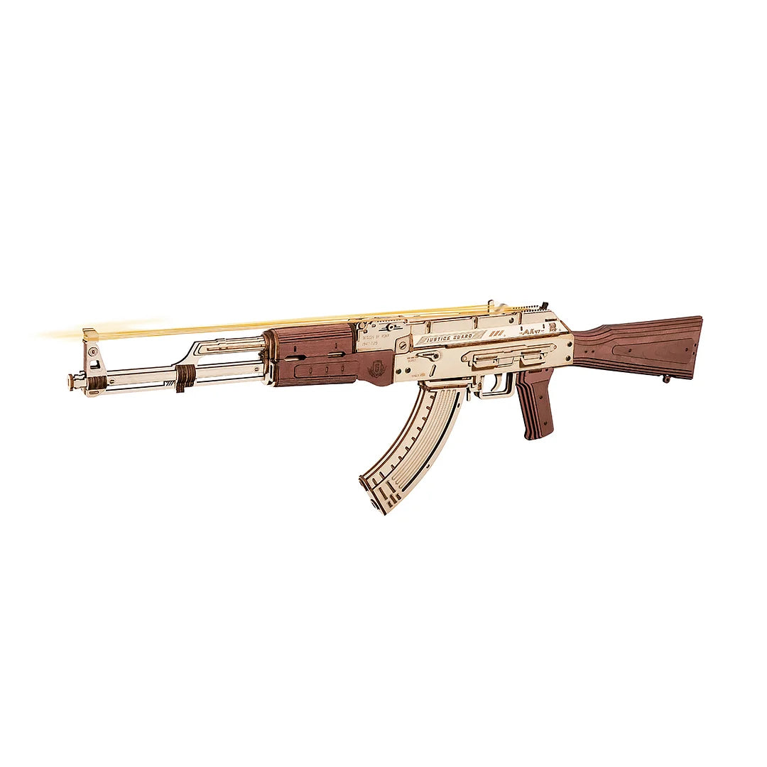 ROKR AK-47 Assault Rifle Gun Toy 3D Wooden Puzzle LQ901 Assault rifle building blocks Shooter Gifts For Children