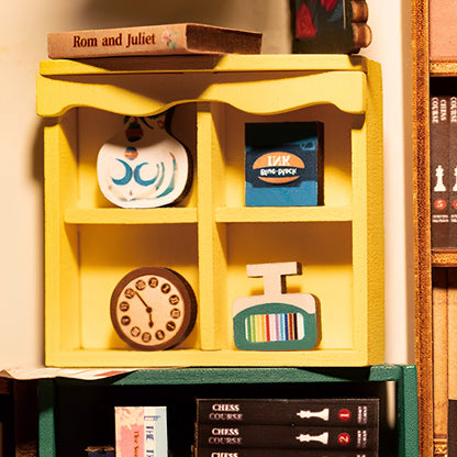 Rolife Bookstore DIY Book Nook Shelf Insert Kit (TGB07) | Touch Light